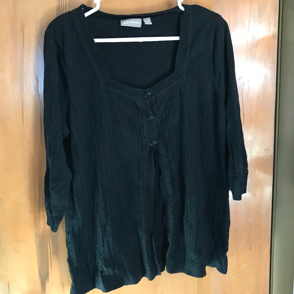 Gothic Black Cardigan Sweater Plus Size 1x